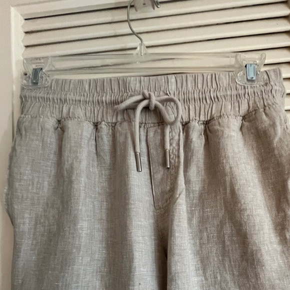 Quince Tie Waist European Linen Wide Leg Full Length Pants Size M - Picture 3 of 7